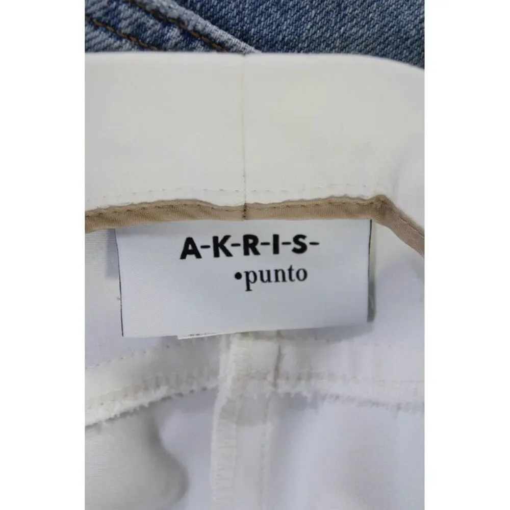 Akris Womens Tapered Leg Pleated Side Zip Dress Pants White Size 4 US - Picture 6 of 6